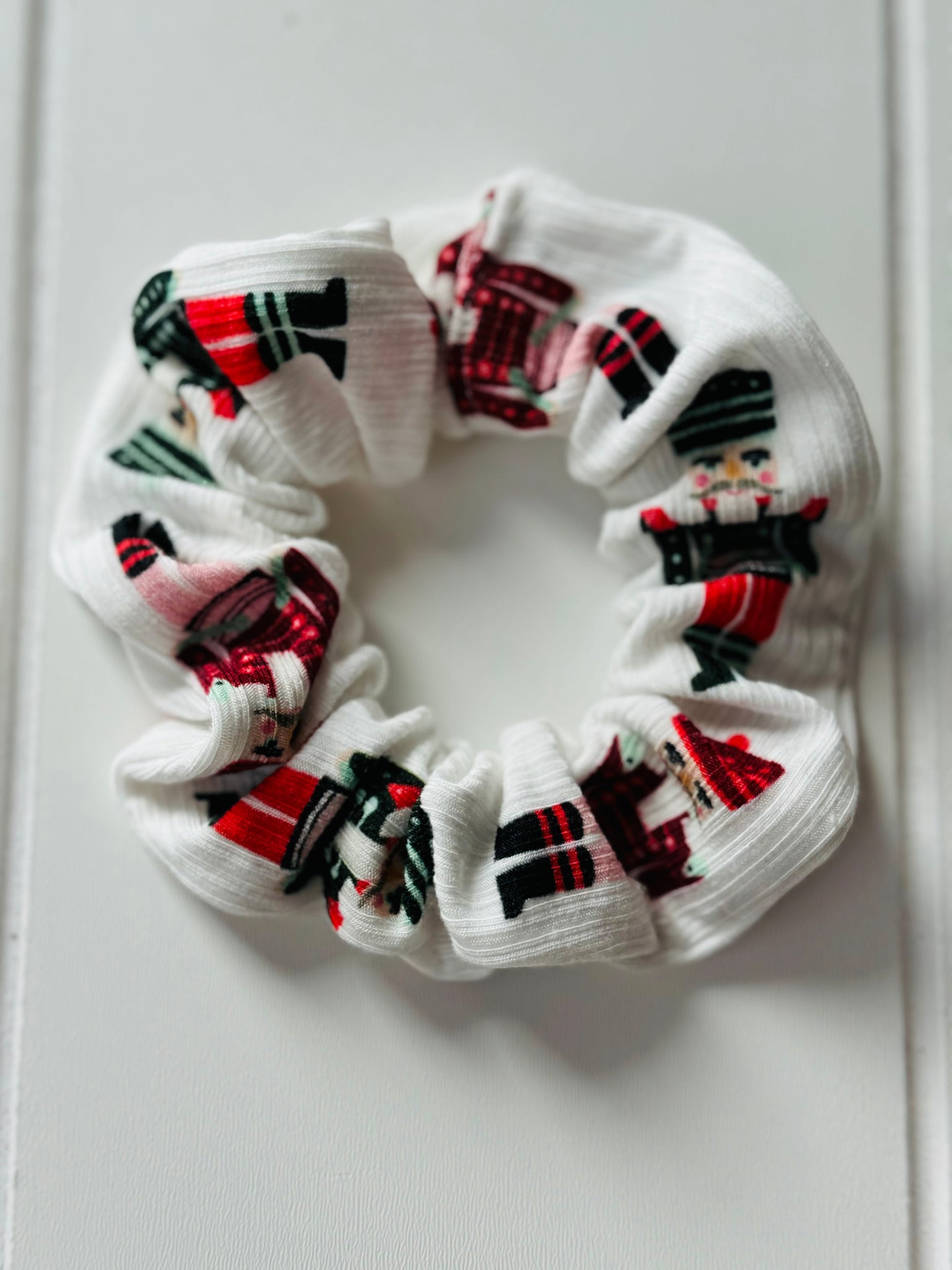 Nutcracker Ribbed Bamboo Hair Scrunchie