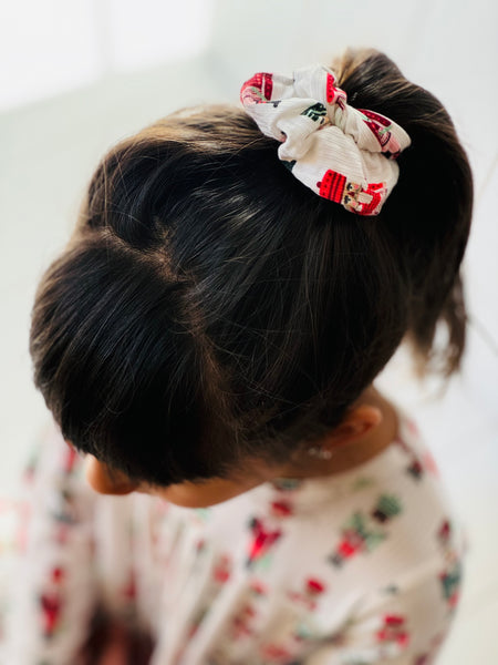 Nutcracker Ribbed Bamboo Hair Scrunchie