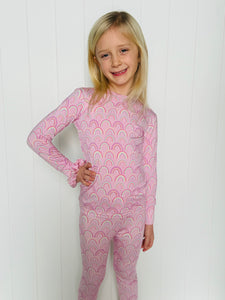 Rainbow Two-Piece Bamboo Viscose Pajama Set