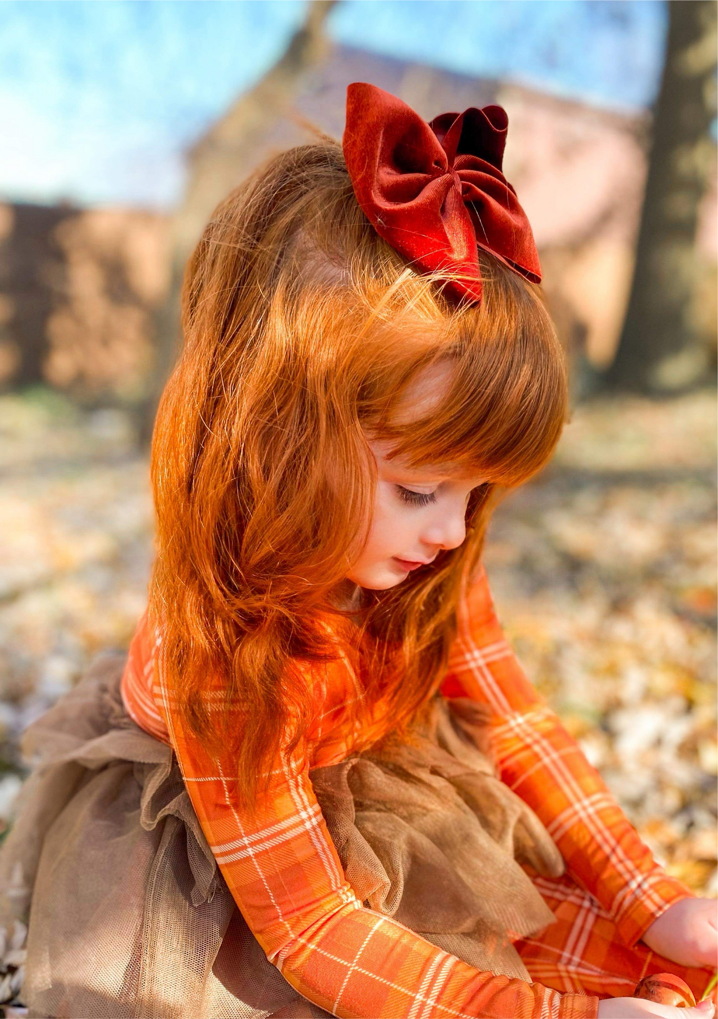 Fall Plaid Dress with layered tulle