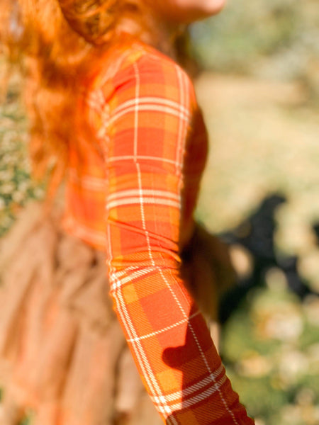 Fall Plaid Dress with layered tulle