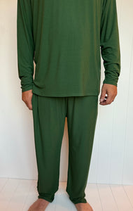 Hunter Green Ribbed Bamboo Adult Men's (unisex) Pants