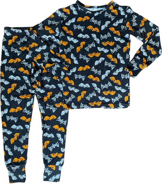 Halloween Bat Two-Piece Bamboo Viscose Pajama Set